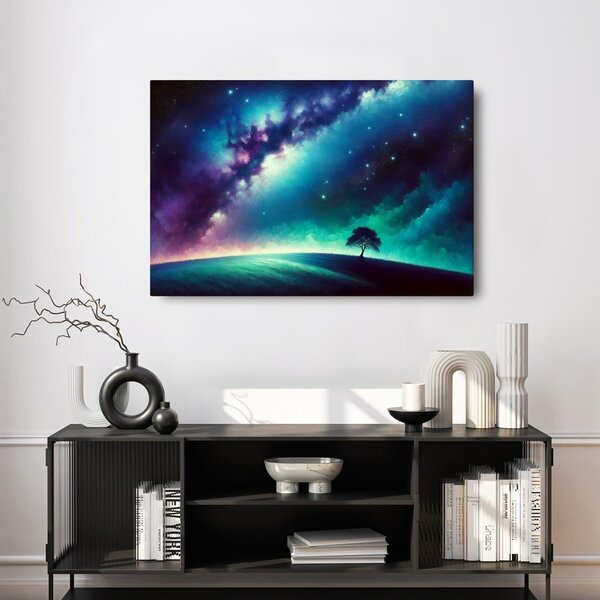 Quadro su tela – Magico albero della vita notturno
