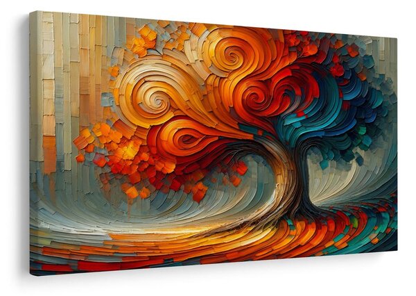 Quadro su tela – Vortice colorato dell'albero della vita