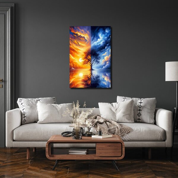 Quadro su tela – Albero della vita tra giorno e notte