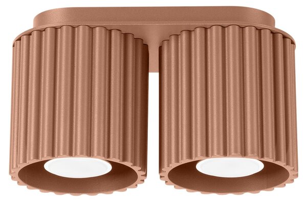 Lampada da soffitto AURA 2 moka GU10 2xGU10 10W alluminio 12x10x21cm Sollux Lighting