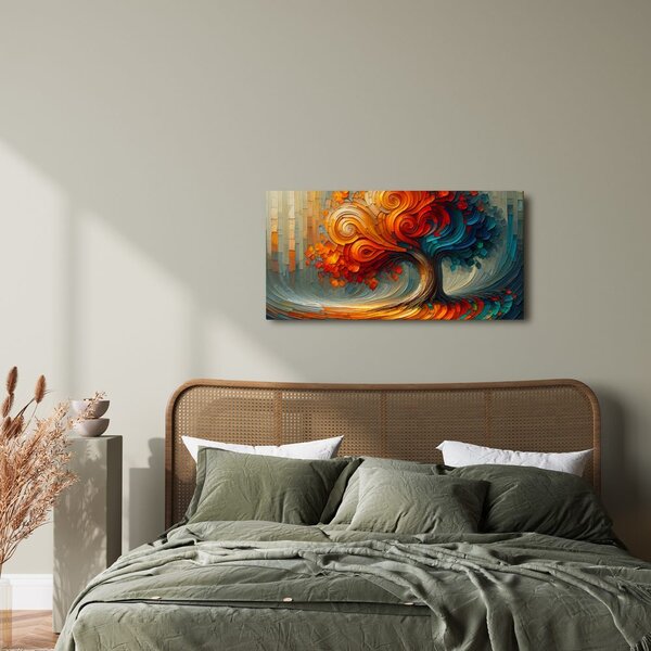 Quadro su tela – Albero della vita autunnale in movimento