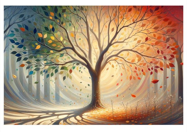 Quadro su tela – Albero della vita in sinfonia di colori