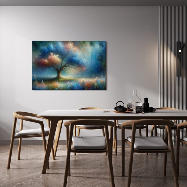Quadro su tela – Albero della vita magico nella nebbia