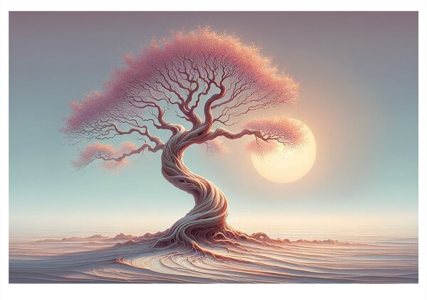 Quadro su tela – Albero della vita mistico al tramonto