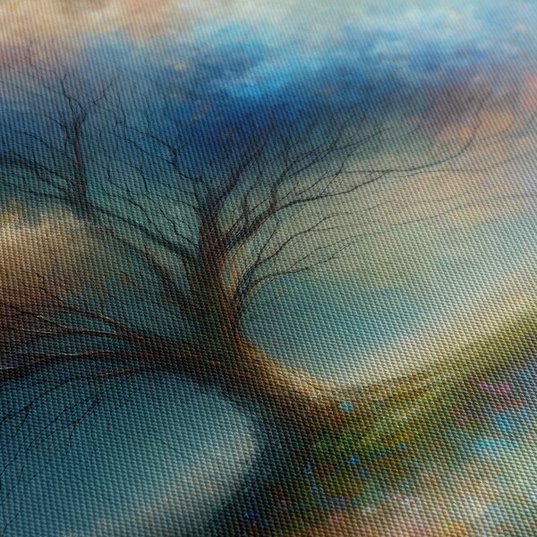 Quadro su tela – Albero della vita magico nella nebbia