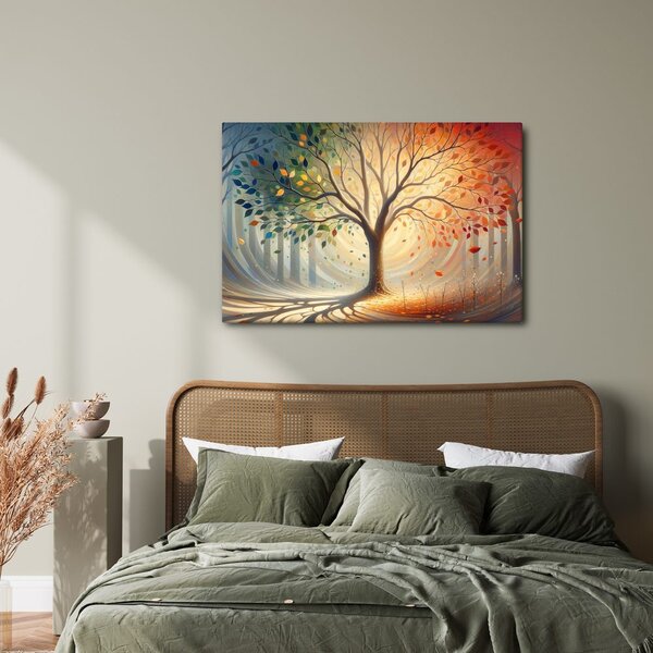 Quadro su tela – Albero della vita in sinfonia di colori