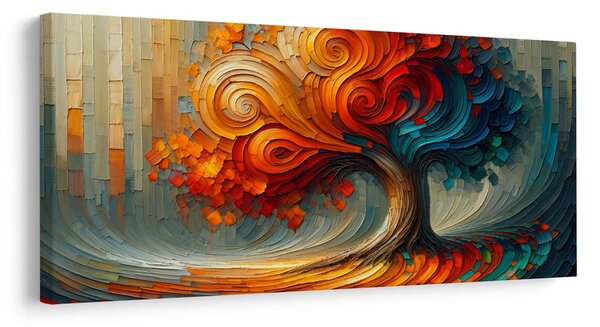 Quadro su tela – Albero della vita autunnale in movimento
