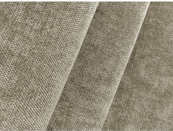 Divano angolare beige allungabile/con contenitore (a U) con rivestimento in ciniglia Lilo – Makamii