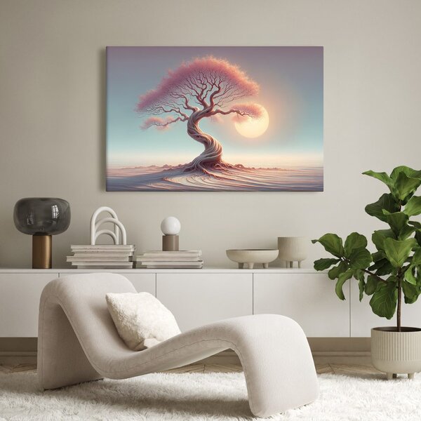 Quadro su tela – Albero della vita mistico al tramonto