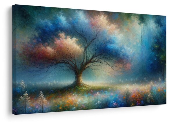 Quadro su tela – Albero della vita magico nella nebbia
