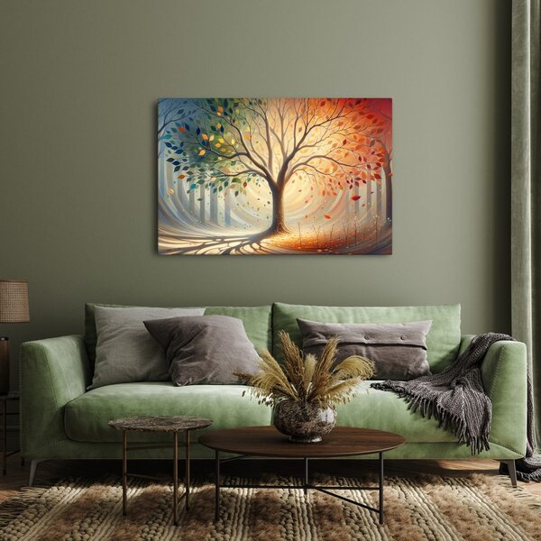 Quadro su tela – Albero della vita in sinfonia di colori