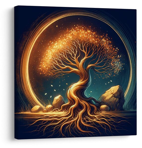 Quadro su tela – Albero della vita magico di notte