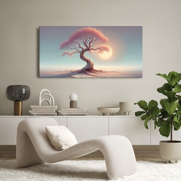 Quadro su tela – Albero della vita in luce rosa