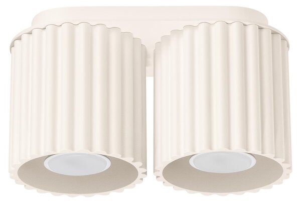 Lampada da soffitto AURA 2 beige GU10 2xGU10 10W alluminio 12x10x21cm Sollux Lighting