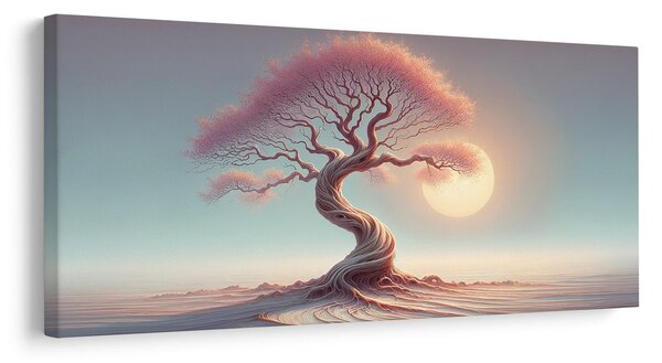 Quadro su tela – Albero della vita in luce rosa