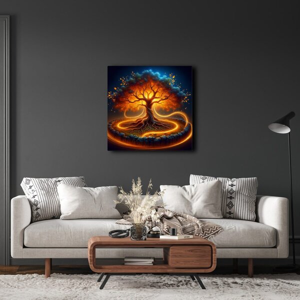Quadro su tela – Albero della vita nel cerchio di fuoco