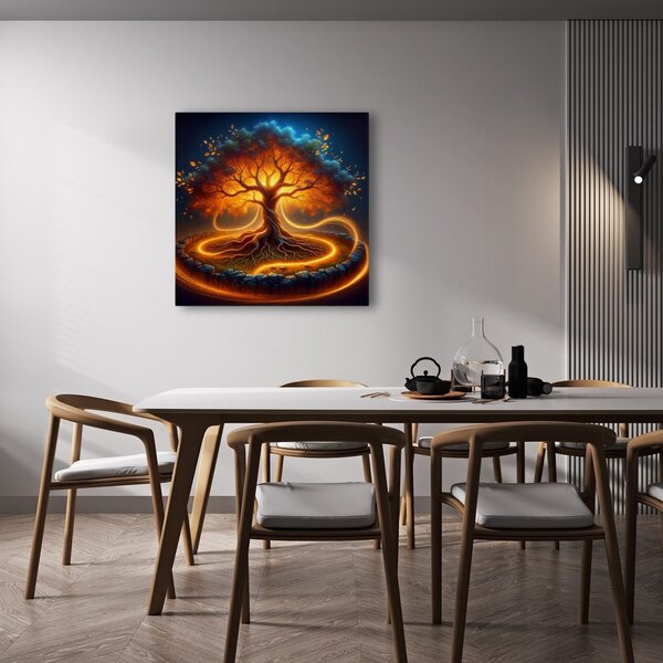 Quadro su tela – Albero della vita nel cerchio di fuoco