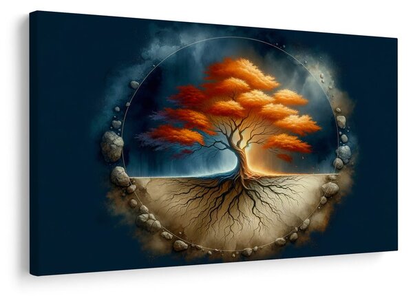 Quadro su tela – Albero della vita nel cerchio