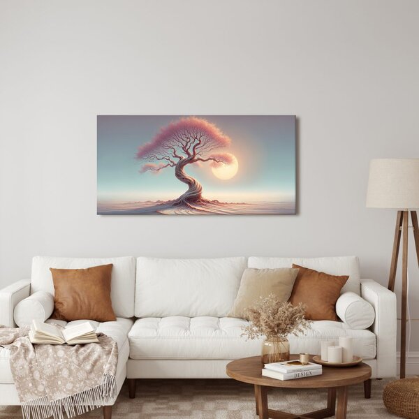 Quadro su tela – Albero della vita in luce rosa