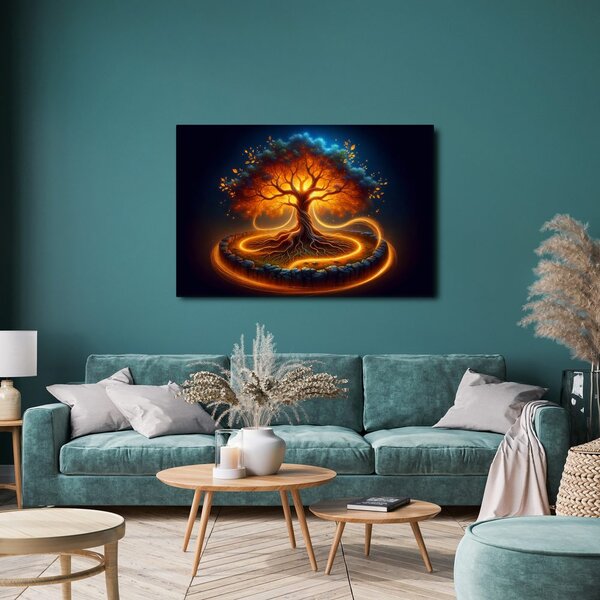 Quadro su tela – Albero della vita magico al bagliore