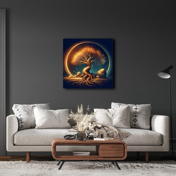 Quadro su tela – Albero della vita magico di notte