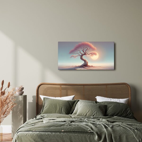 Quadro su tela – Albero della vita in luce rosa