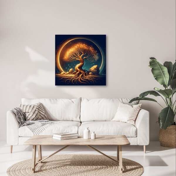 Quadro su tela – Albero della vita magico di notte
