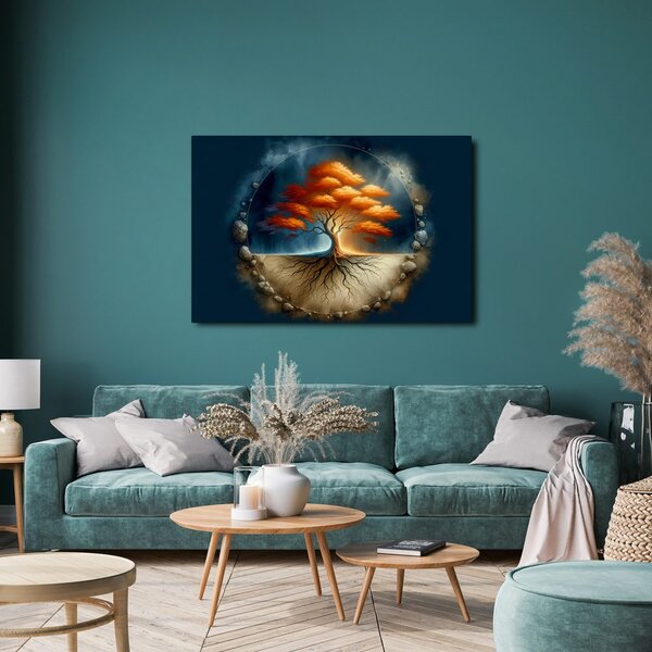 Quadro su tela – Albero della vita nel cerchio