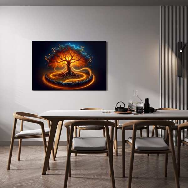 Quadro su tela – Albero della vita magico al bagliore