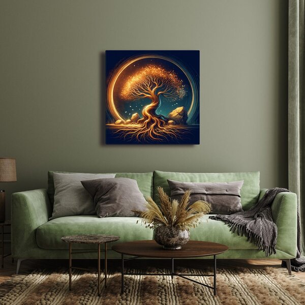 Quadro su tela – Albero della vita magico di notte