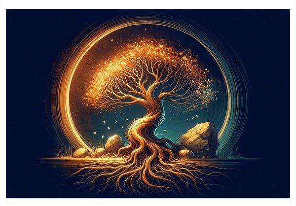 Quadro su tela – Albero della vita splendente