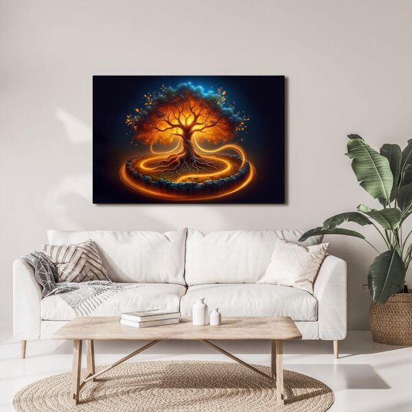 Quadro su tela – Albero della vita magico al bagliore