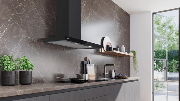 Siemens Cappa Cucina Aspirante a Parete Larghezza 90 cm Profondit 50 cm Classe A++ colore Nero - LC97BDN60