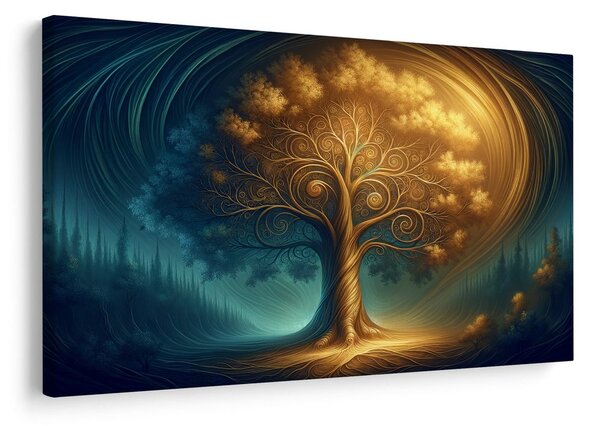 Quadro su tela – Albero della vita magico di notte