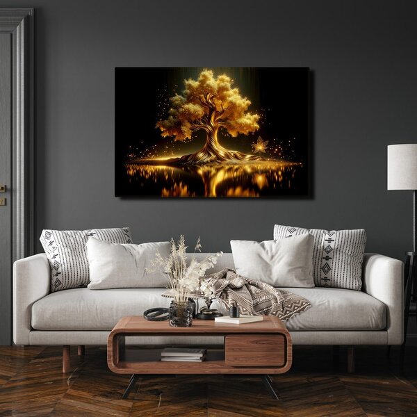 Quadro su tela – Albero della vita splendente di notte