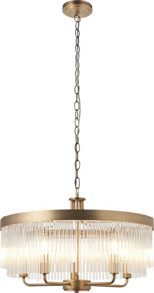Endon 119110 - Lampadario a catena CLERMONT 5xE14/6W/230V ottone
