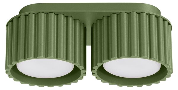 Lampada da soffitto AURA 2 verde oliva Gx53 2xGx53 10W alluminio 8x10x21cm Sollux Lighting
