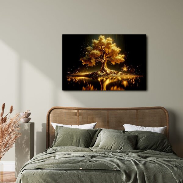 Quadro su tela – Albero della vita splendente di notte