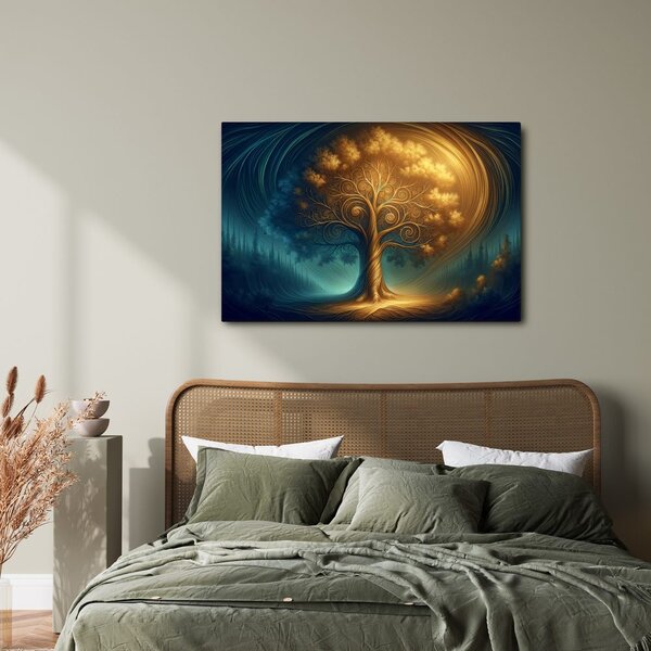 Quadro su tela – Albero della vita magico di notte