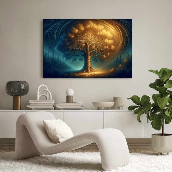 Quadro su tela – Albero della vita magico di notte
