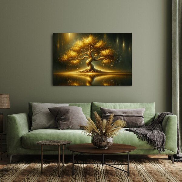 Quadro su tela – Albero della vita splendente di notte