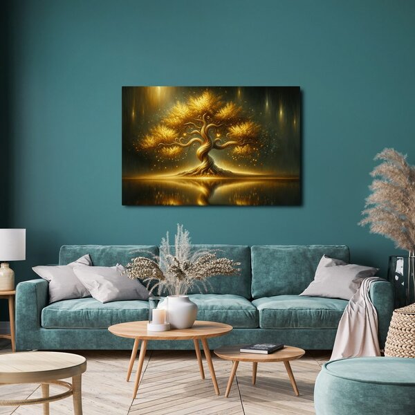 Quadro su tela – Albero della vita splendente di notte