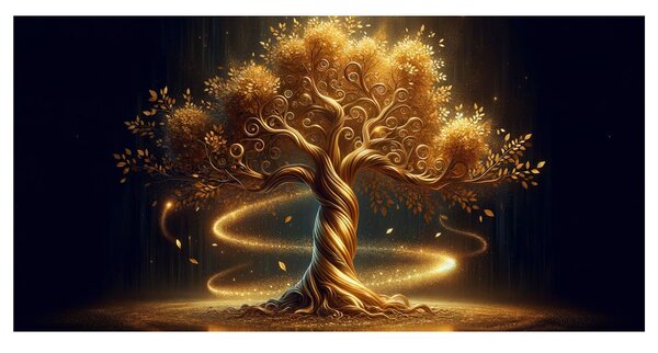 Quadro su tela – Albero della vita mistico di notte