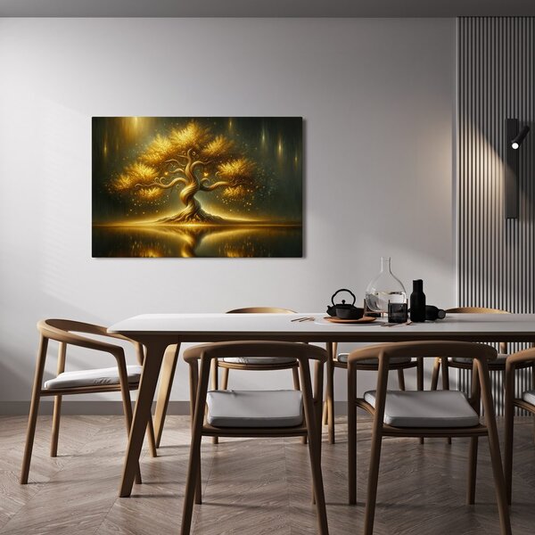 Quadro su tela – Albero della vita splendente di notte