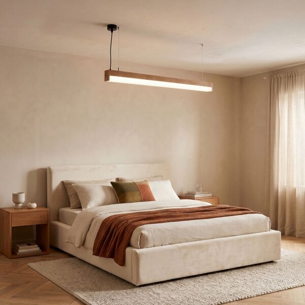 BRILAGI - Lampadario LED su cavo GARDALINE LED/100W/230V rovere