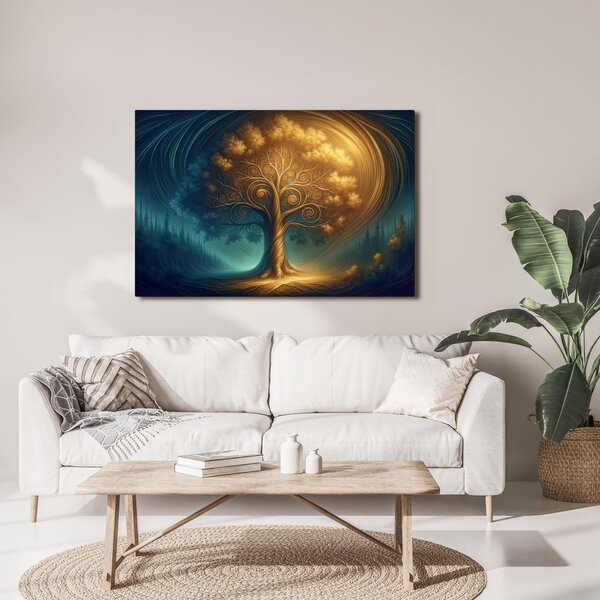 Quadro su tela – Albero della vita magico di notte