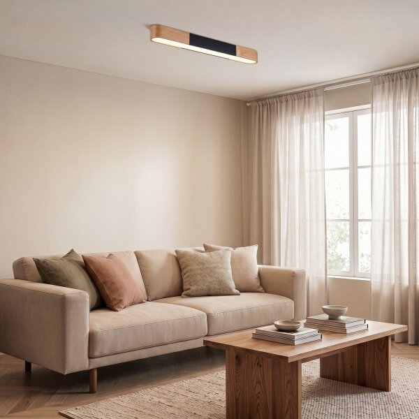 BRILAGI - LED Lampada da soffitto GARDALINE LED/100W/230V 80 cm rovere/nero
