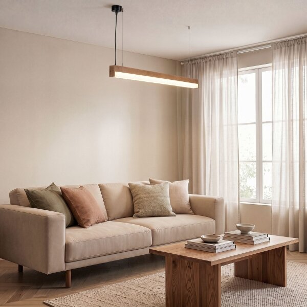 BRILAGI - Lampadario LED su cavo GARDALINE LED/100W/230V rovere