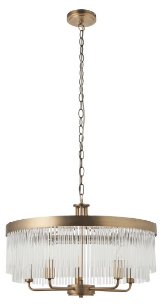 Endon 119110 - Lampadario a catena CLERMONT 5xE14/6W/230V ottone