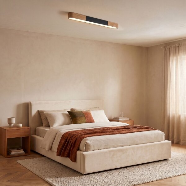 BRILAGI - LED Lampada da soffitto GARDALINE LED/100W/230V 80 cm rovere/nero